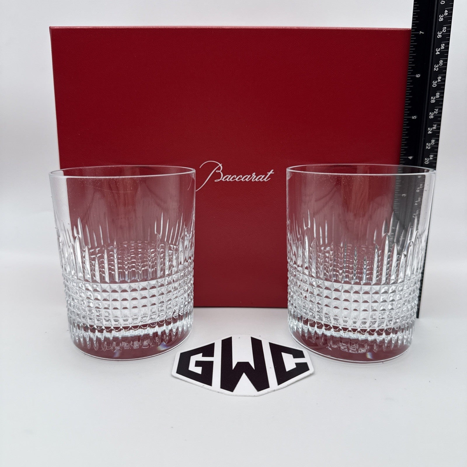 Baccarat Nancy Tumblers Clear Crystal Pair Of 2 New In Box Sealed 2811580