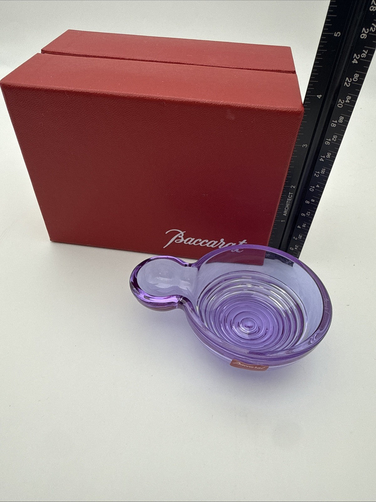 Baccarat Hypnos Small Parma Violet Crystal Duel Dish New In Box 2103766