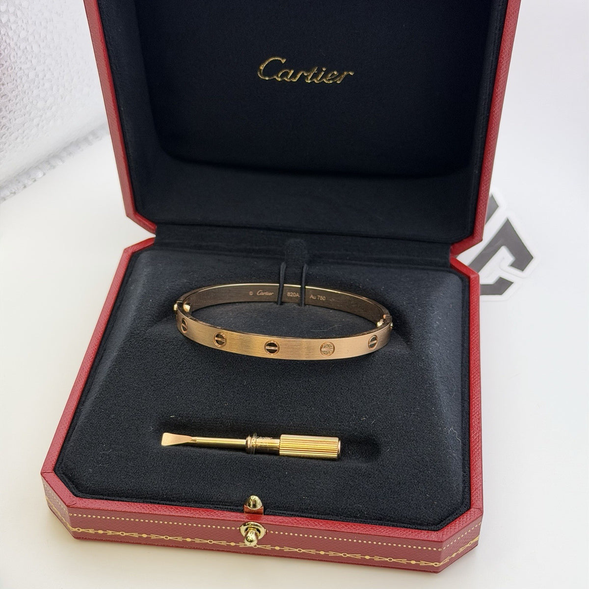 Cartier Classic Brushed Rose Gold Size 18 Love Bracelet B6079917 2026 Authentic