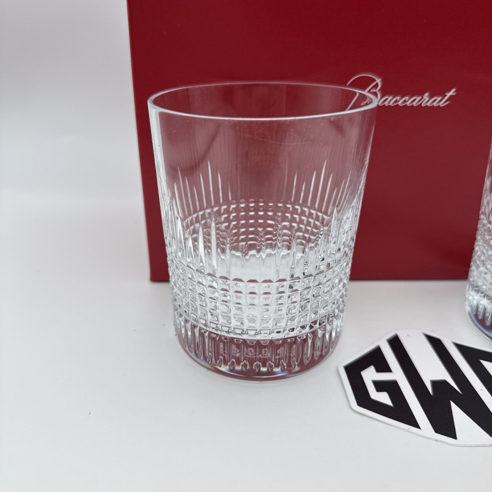 Baccarat Nancy Tumblers Clear Crystal Pair Of 2 New In Box Sealed 2811580