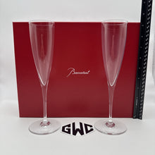 Baccarat Dom Perignon Champagne Flutes Clear Crystal Pair Of 2 NIB 1845244