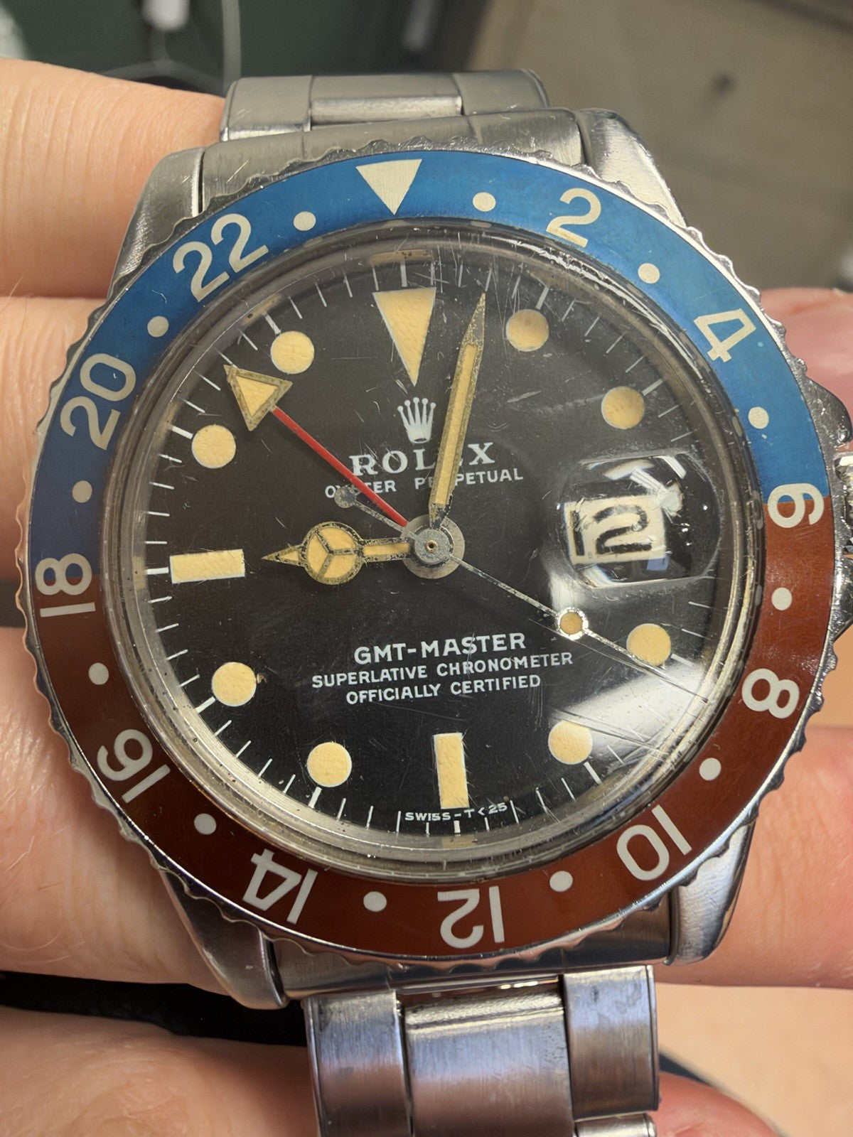Rolex GMT Master 1675 W/ Papers 1965 1.1 Million Pepsi Oyster Watch