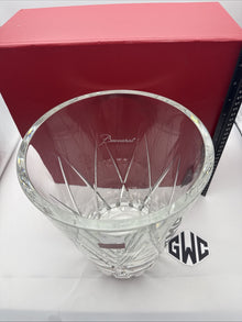 Baccarat Large Accross Flower Vase Clear Crystal New In Box 2600748