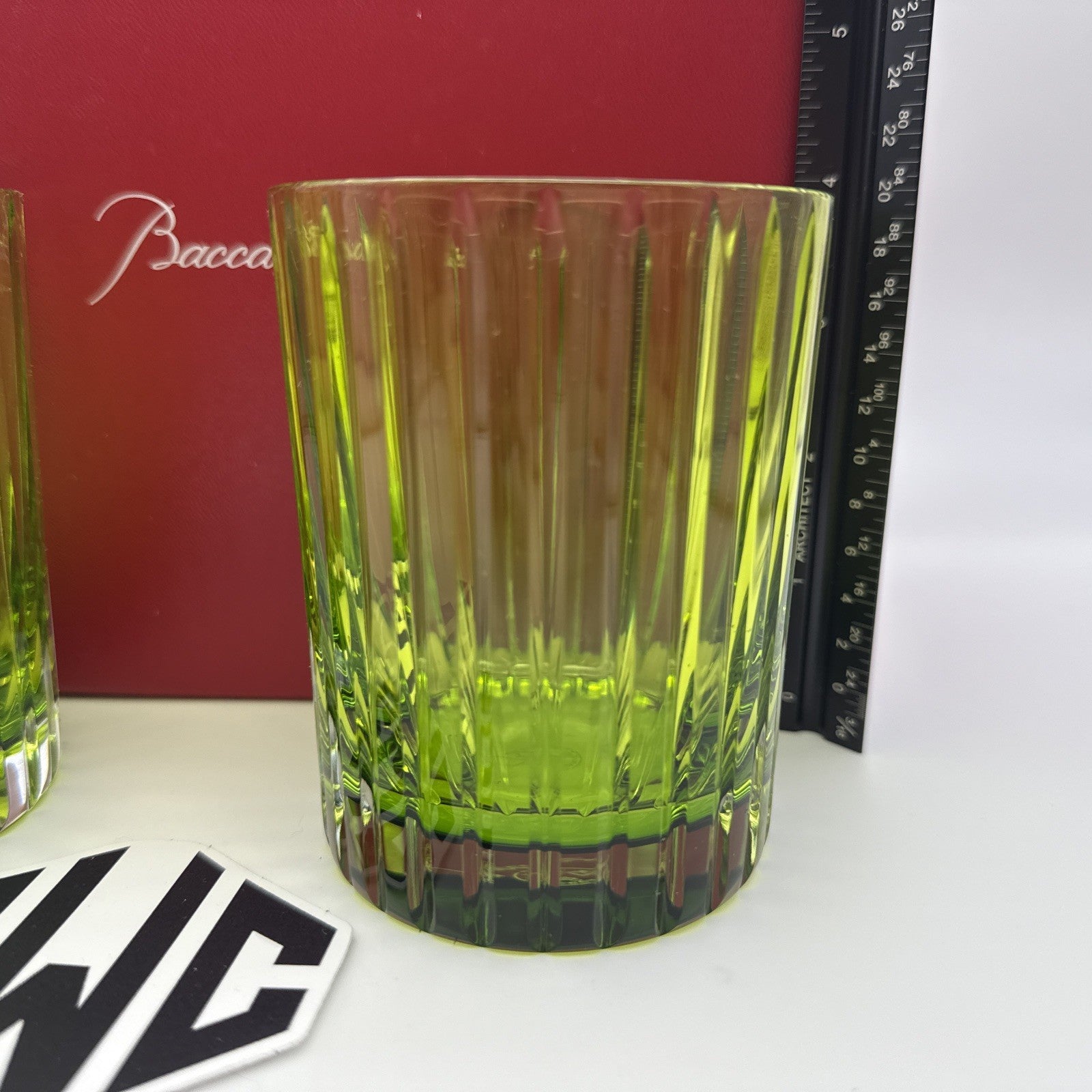 Baccarat Harmonie Tumblers Colors Of Joy Moss Green Crystal 2 Piece New 2816194