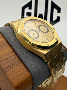 Audemars Piguet Royal Oak Day-Date 25572BA Champagne Owl Dial 18K Yellow Gold