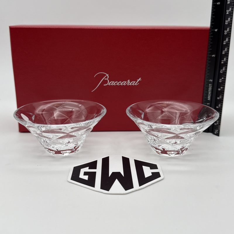 Baccarat Swing Small Bowls Clear Crystal Set Of 2 New In Box 2813979 Sealed