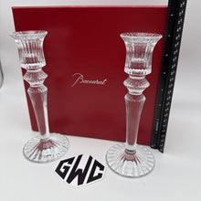 Baccarat Mille Nuits Clear Crystal Candlesticks Holder Set Of 2 2600553