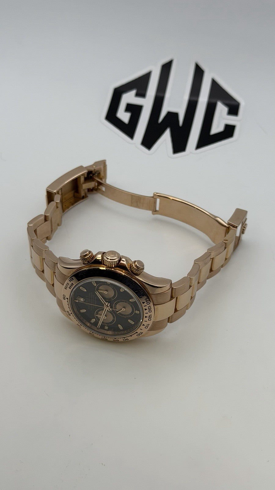 Rolex Cosmograph Daytona 116505 Oyster RG Sundust Black Dial Auto 40mm