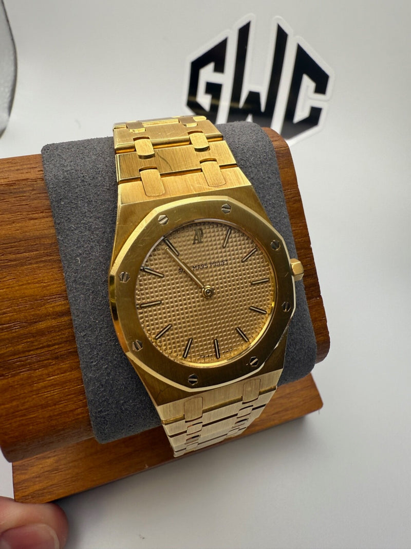 Audemars Piguet Royal Oak 56303BA 18K Yellow Gold Champagne Dial Quartz 34mm