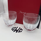 Baccarat Massena Tumblers Clear Crystal Set Of 2 New In Box Sealed 2811295
