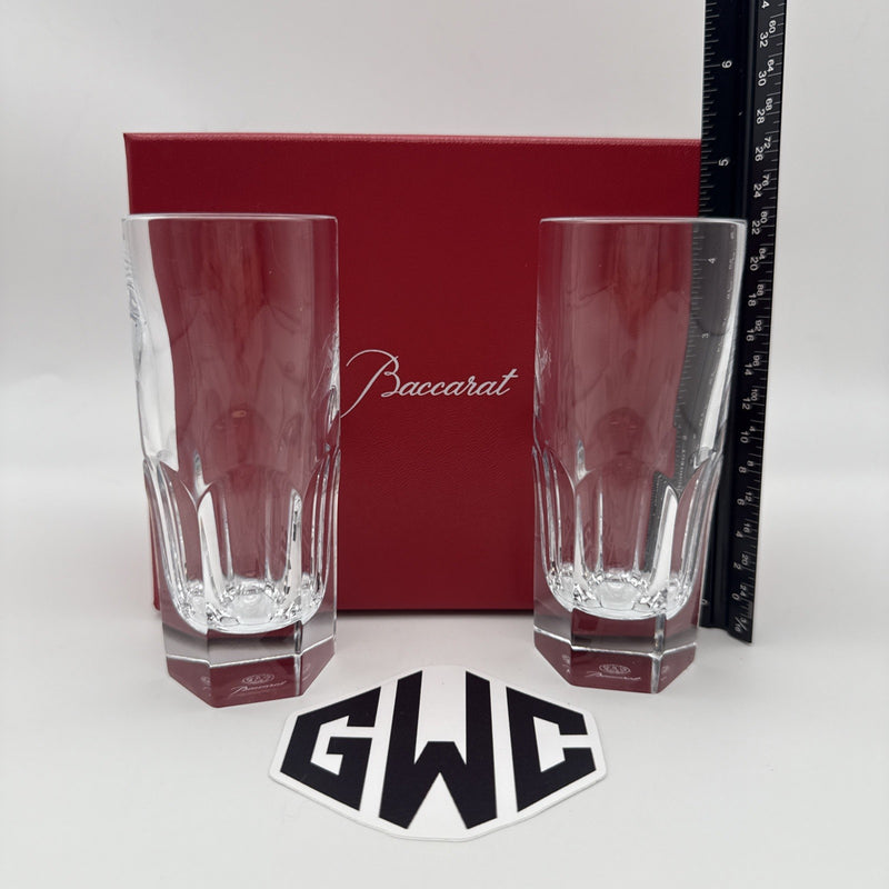 Baccarat Harcourt 1841 Happy Hour Glass Clear Crystal Set of 2 2811296 Sealed