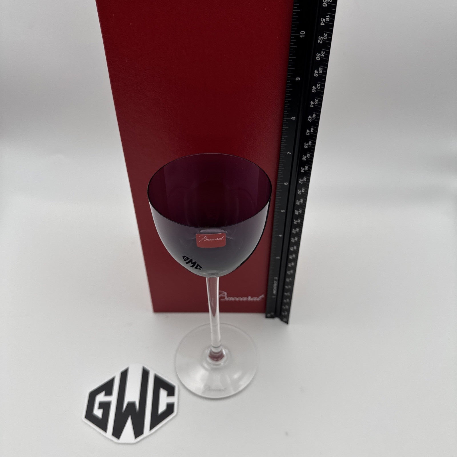 Baccarat Perfection Amythyst/Clear Rhine Wine Glass New In Box 1123131 Sealed