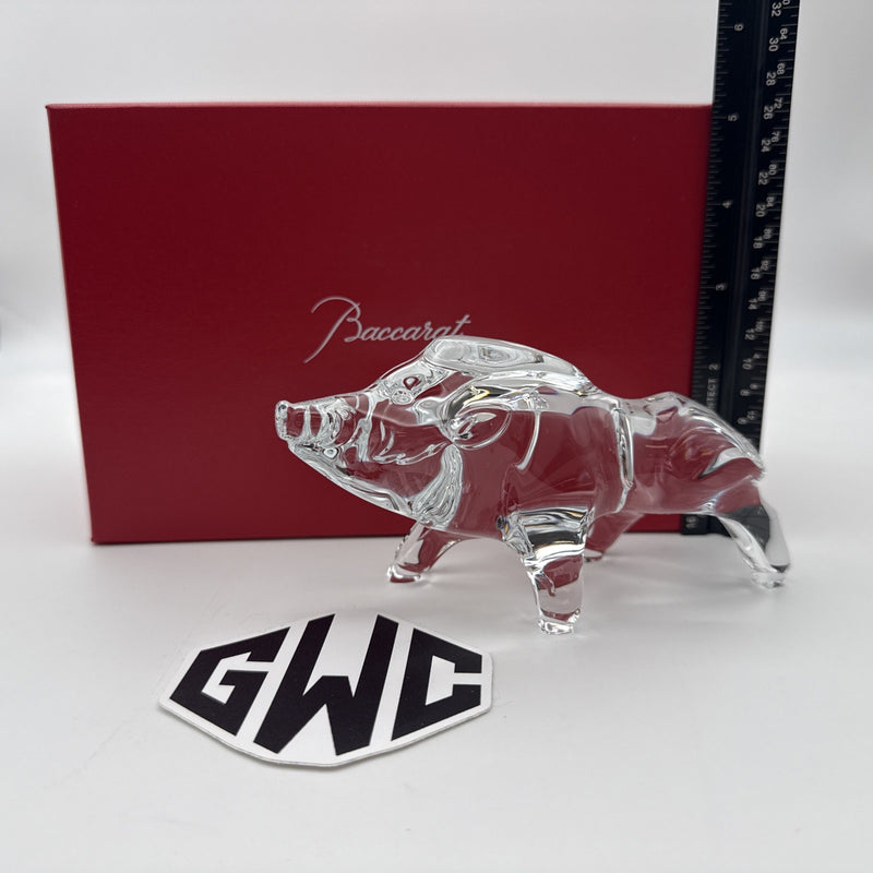 Baccarat Zodiac Boar Figurine Clear Crystal New In Box 2812399