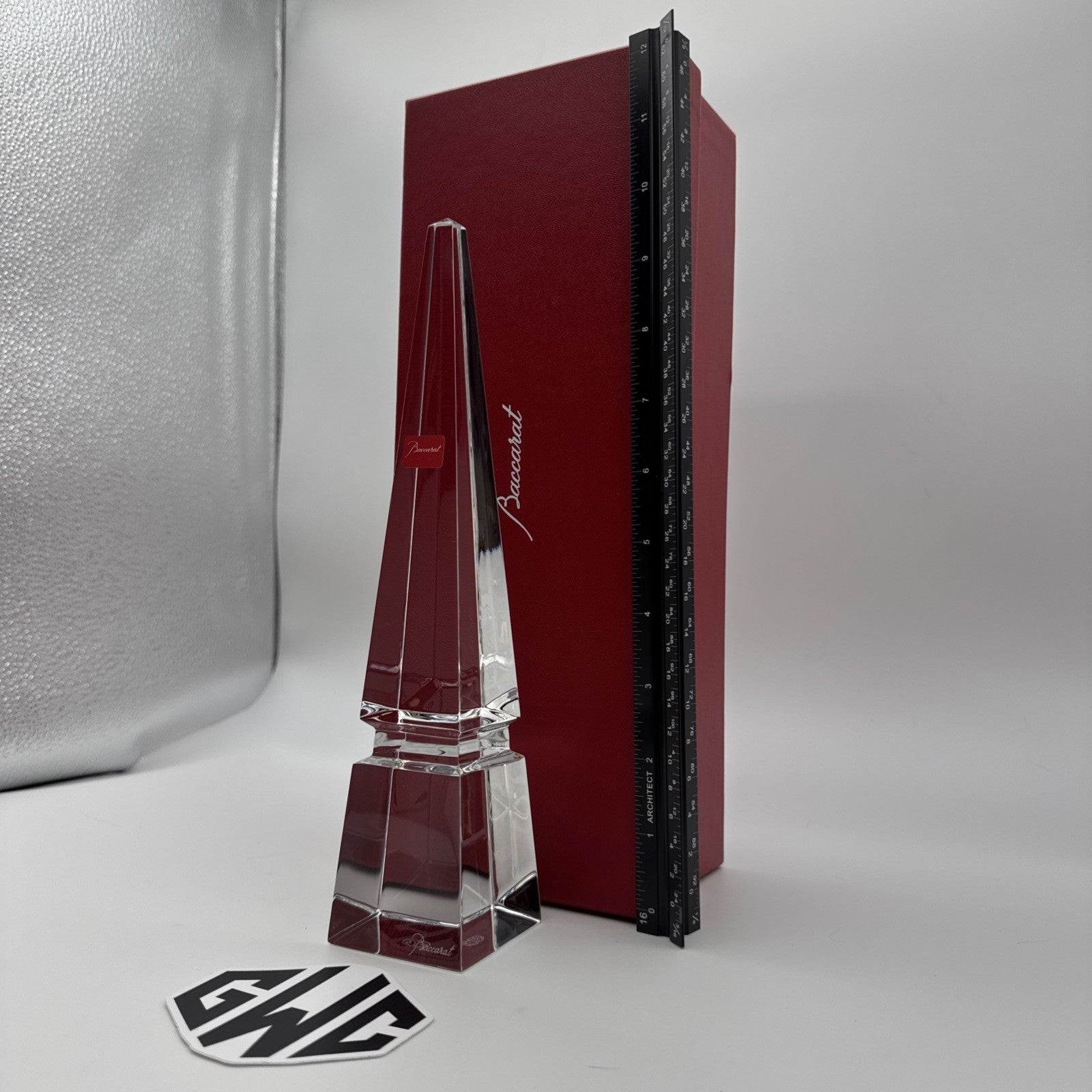 Baccarat Obelisk Pyramid Clear Crystal New In Box 1764570