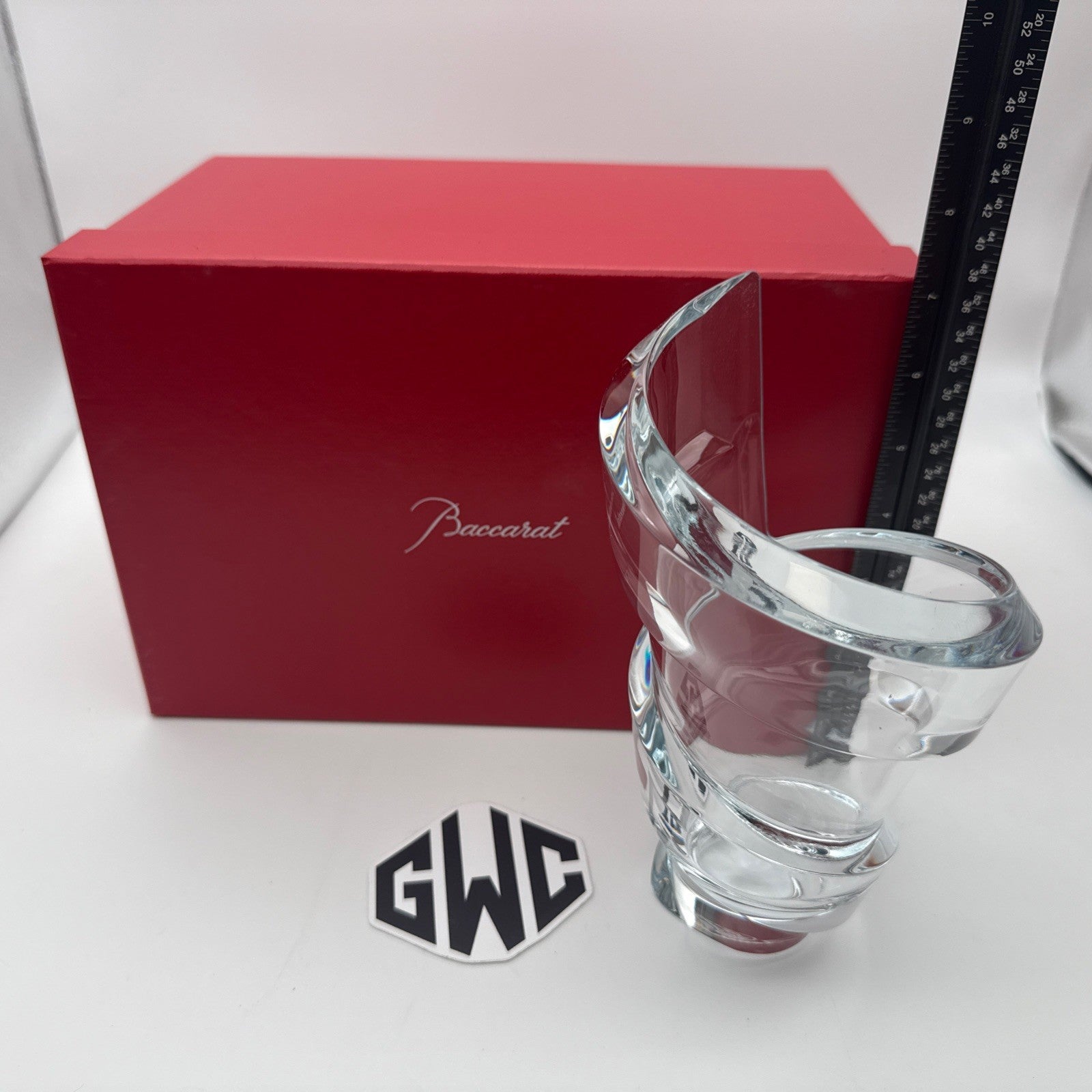 Baccarat Spirale Flower Vase Small Clear Crystal New In Box 2611740