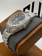 Rolex Datejust 278240 Iced Out Bussdown Diamond Blue Dial Stainless Steel 31mm