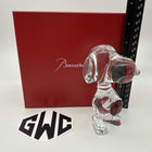 Baccarat Snoopy With Red Octagon Clear Crystal New In Box Sealed 2814009