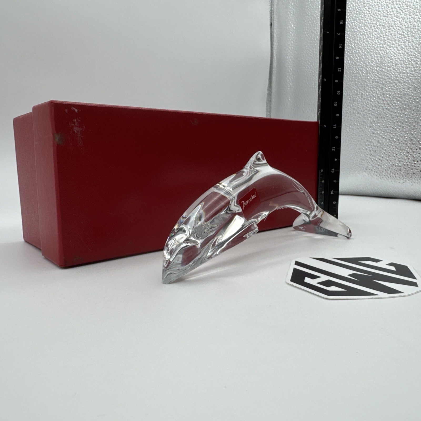 Baccarat Jumping Dolphin Figurine Clear Crystal New In Box 1762541