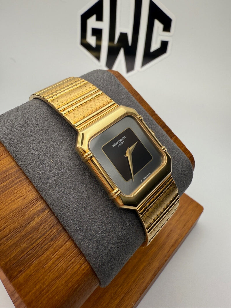 Patek Philippe 4457 18K Full Yellow Gold Black Dial 28MM