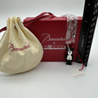 Baccarat Black Crystal BearBrick Long Necklace Silver 32 Inch New In Box 2814117