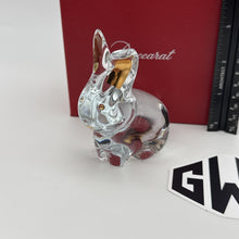 Baccarat Minimals Rabbit Figurine Clear Crystal With 20k Gold 2814806 NIB Sealed