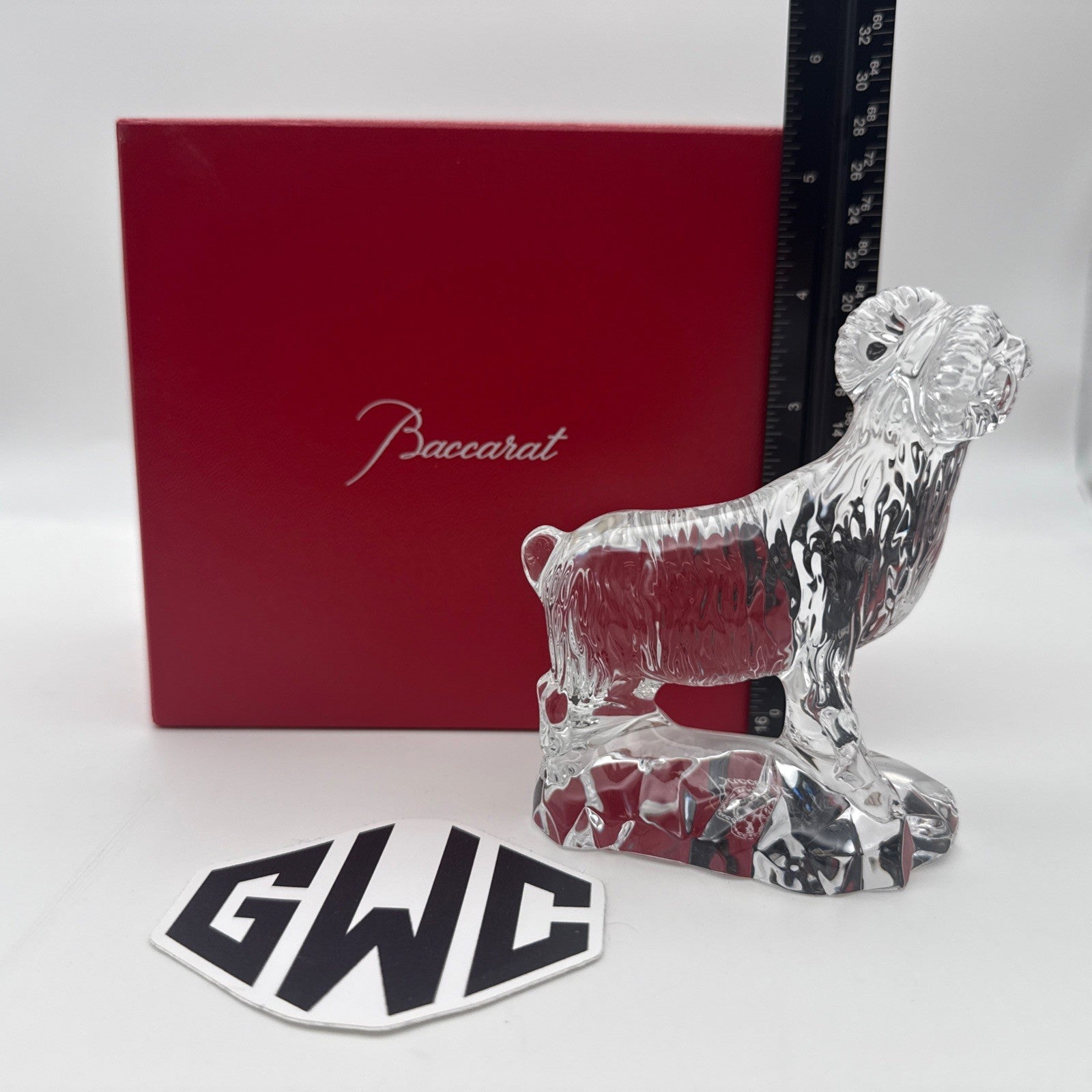 Baccarat Year of the Ram Zodiac Figurine Clear Crystal New In Box 2807700