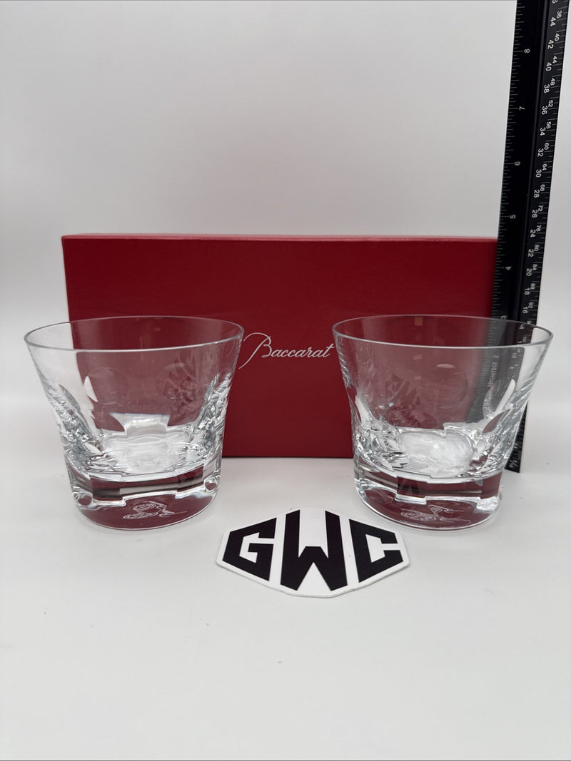Baccarat Beluga Small Spirit Tumblers Clear Crystal 2 Pieces New In Box 2104388