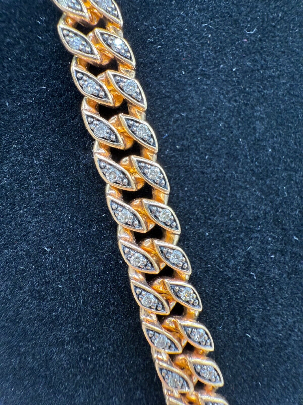 $25000 David Yurman Curb Chain Necklace 18K Rose Gold Cognac Diamonds 6mm 22in