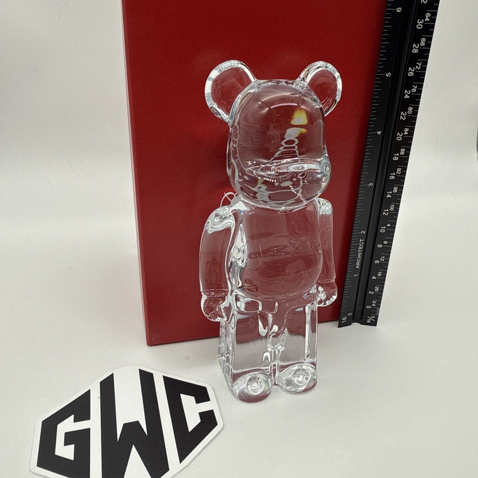 Baccarat BearBrick Clear Crystal Figurine New In Box Sealed 2813551 Medicom Toy