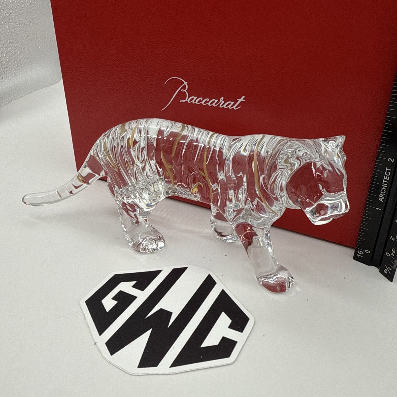 Baccarat Zodiaque Tiger 2022 Clear Crystal & Gold Figurine New In Box 2814611