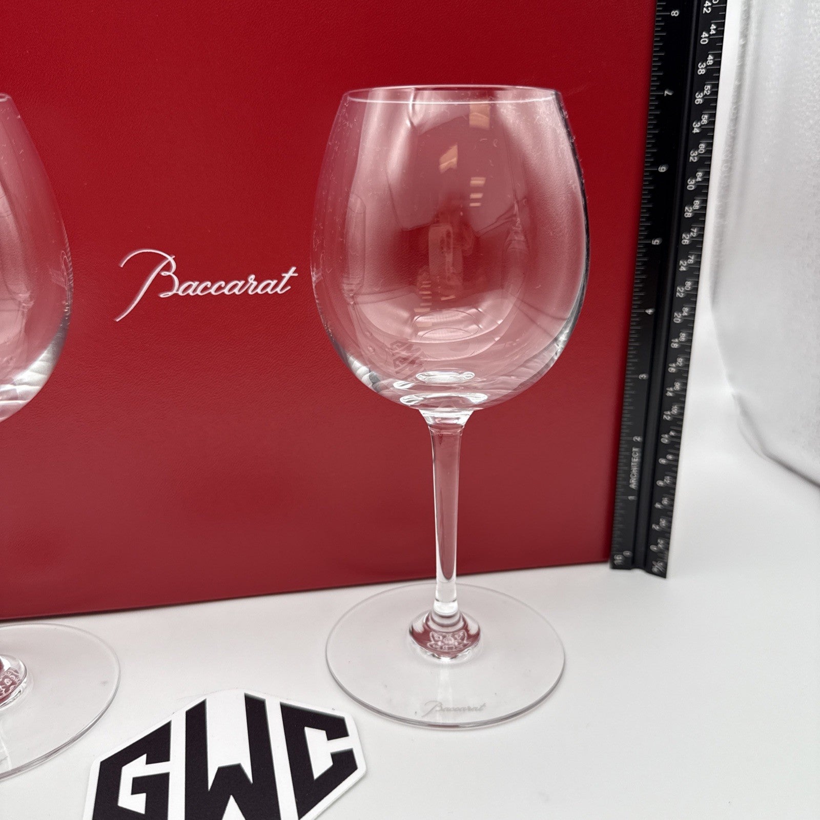 Baccarat Oenologie Burgundy Wine Glass Clear Crystal 2 Pieces New 2100292 Sealed