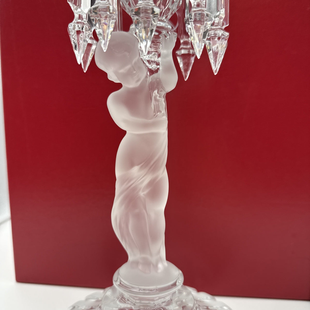 Baccarat Enfant Single Candlestick Holder Clear Crystal New In Box 1920121