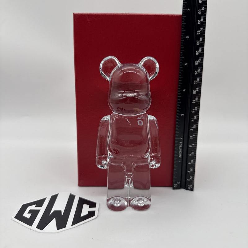 Baccarat BearBrick Clear Crystal Figurine New In Box Sealed 2813551 Medicom Toy