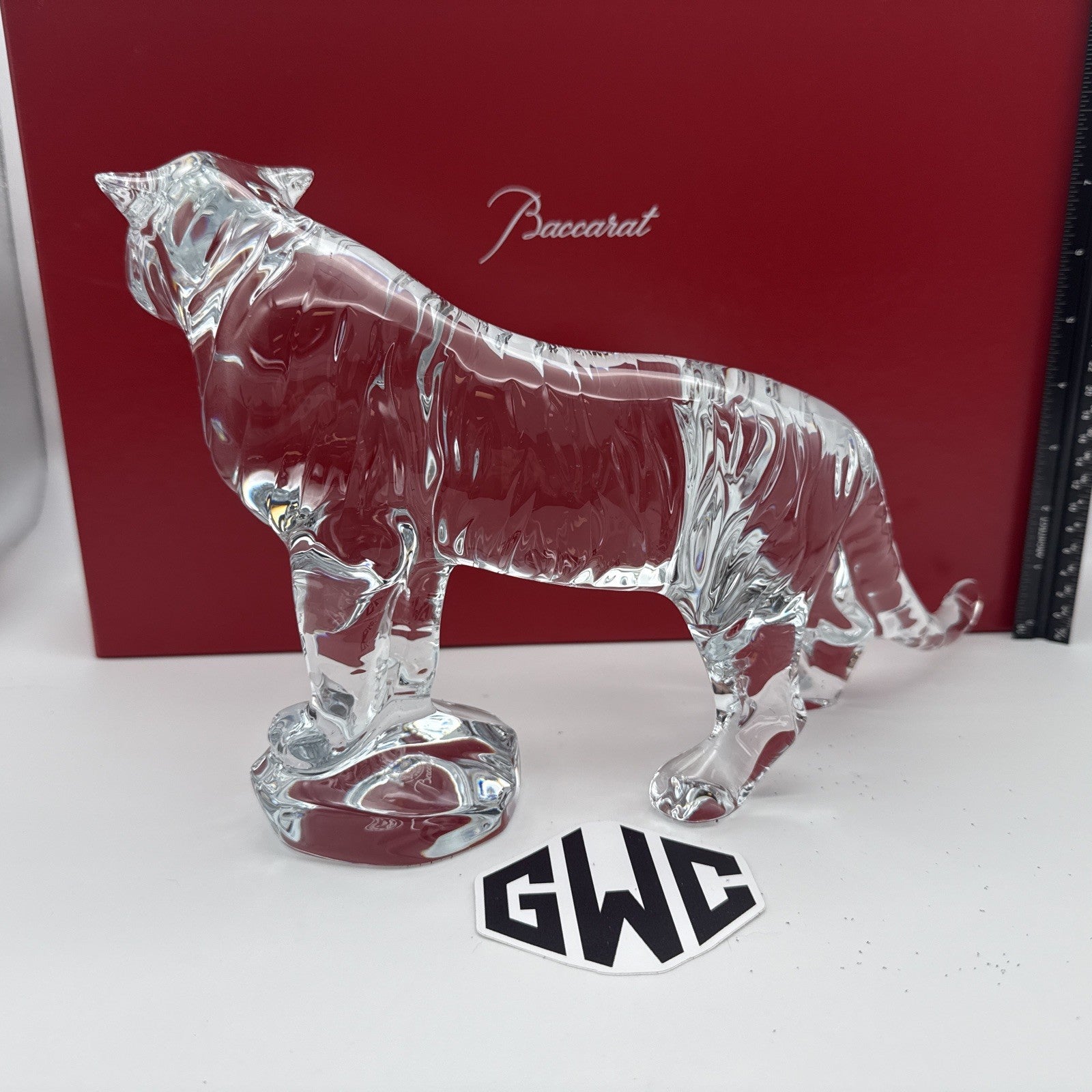 Baccarat Roaring Bengal Sculpture Clear Crystal Figurine 2814562 New In Box