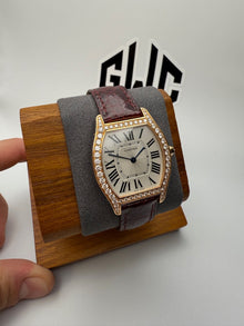 Cartier Tortue Medium Manual Wind Watch 31 x 39MM Rose Gold Silver WA501008