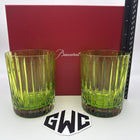 Baccarat Harmonie Tumblers Colors Of Joy Moss Green Crystal 2 Piece New 2816194