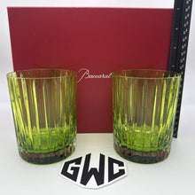 Baccarat Harmonie Tumblers Colors Of Joy Moss Green Crystal 2 Piece New 2816194