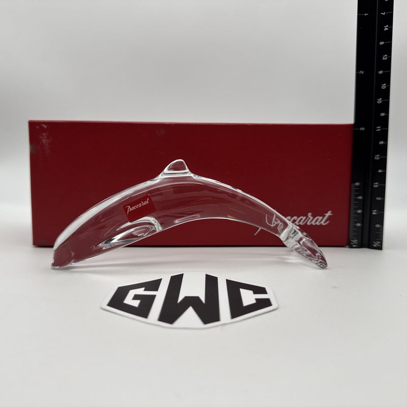 Baccarat Jumping Dolphin Figurine Clear Crystal New In Box 1762541