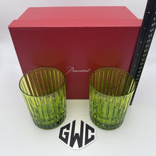 Baccarat Harmonie Tumblers Colors Of Joy Moss Green Crystal 2 Piece New 2816194