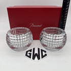 Baccarat Eye Candle Votive Clear Crystal Pair Of 2 New In Box 2810638 Sealed