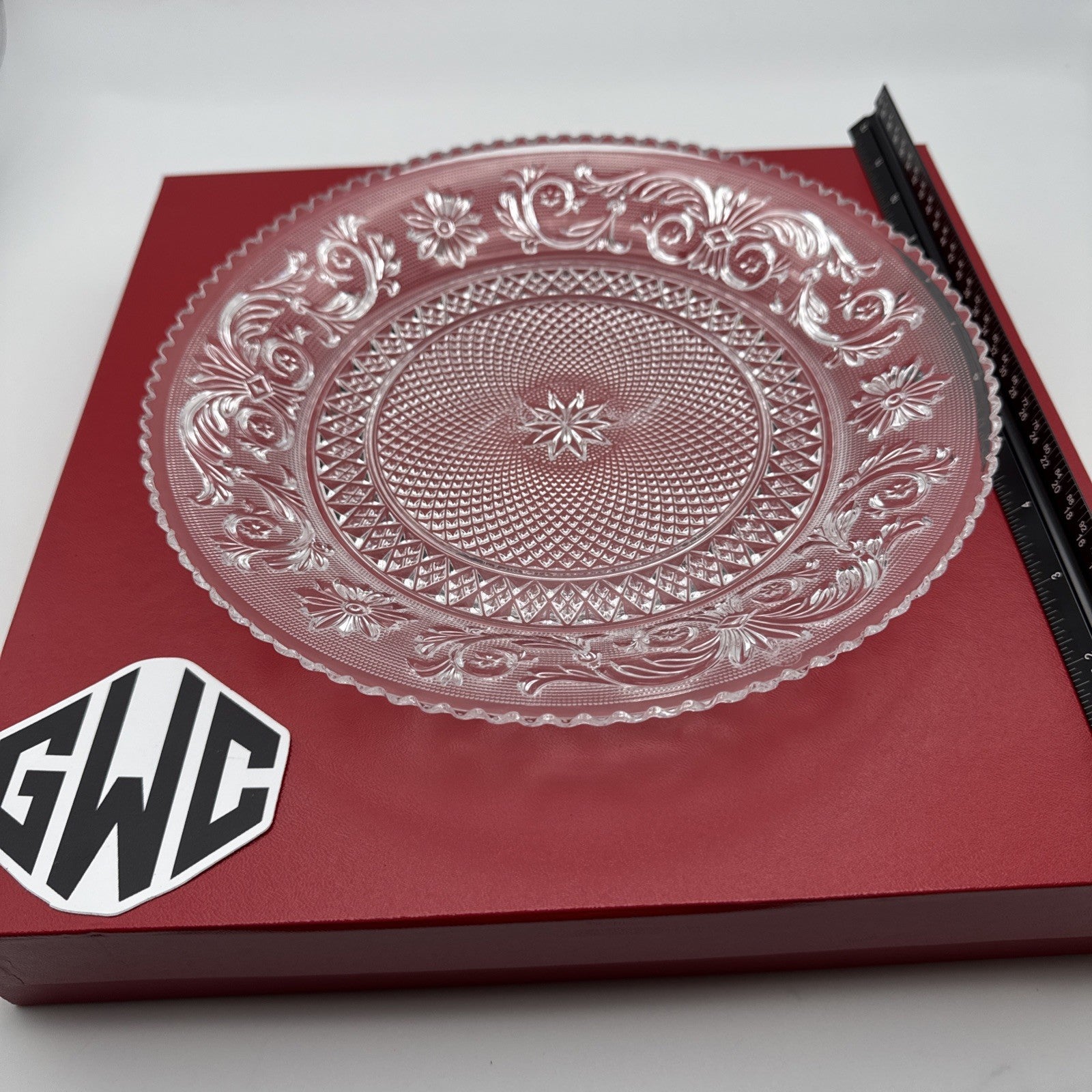 Baccarat Arabesque Plate XL Clear Crystal Tableware New In Box 1732505