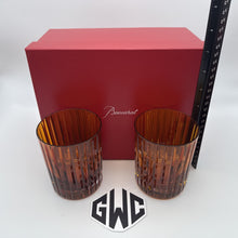 Baccarat Harmonie Tumblers Colors Of Joy Orange Crystal 2 Piece Set New 2816193