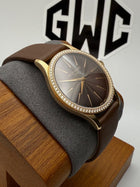 Patek Philippe Calatrava Rose Gold Brown Dial Diamond Ladies Watch 4897R