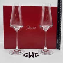 Baccarat Chateau Champagne Flutes Clear Crystal 2 Pieces 2611149 New In Box