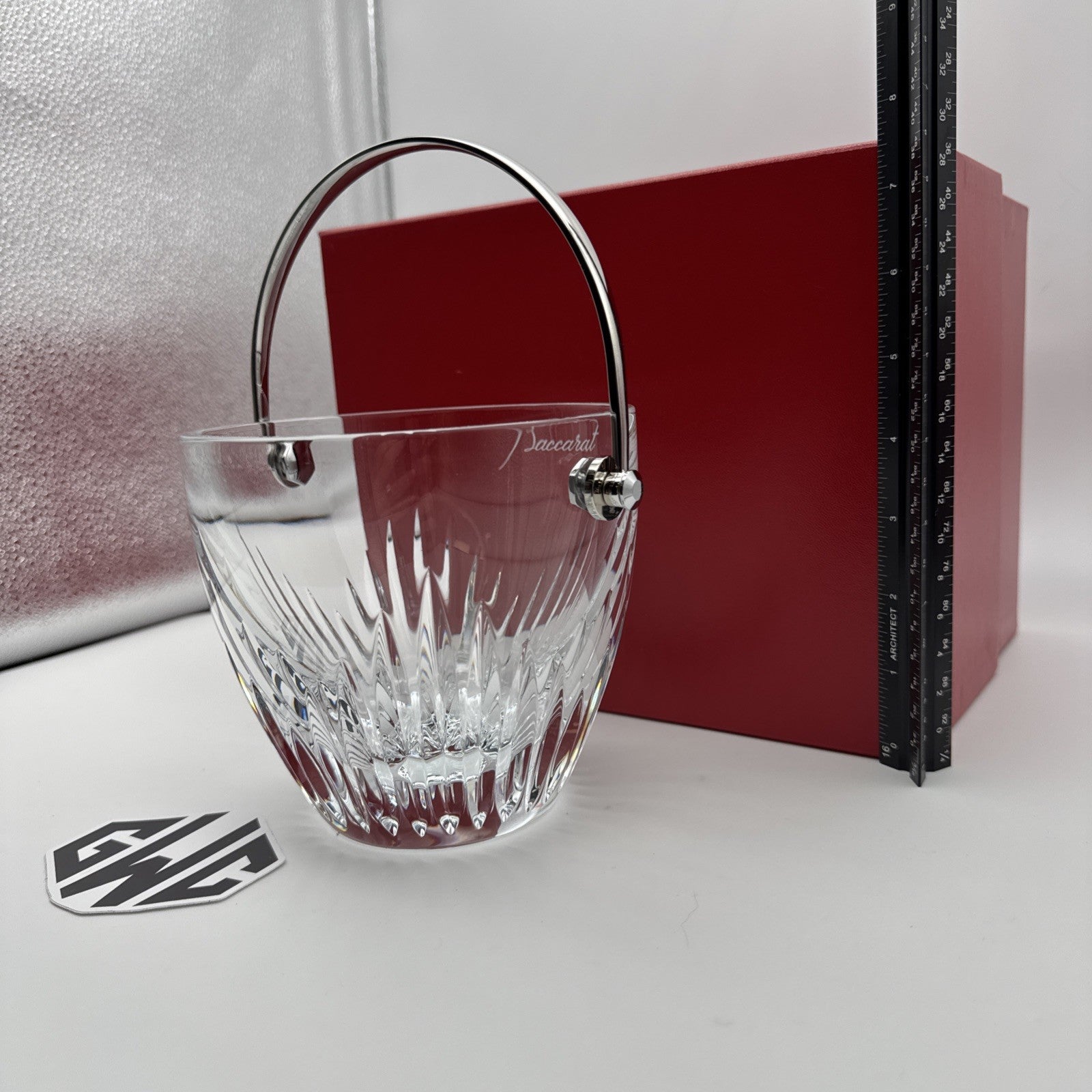 Baccarat Massena Ice Bucket Clear Crystal New In Box 1894089