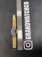 Patel Philippe Ellipse 3875/1J Yellow Gold 18K Blue Dial Diamond Bezel Quartz