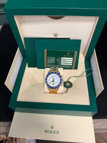 Yachtmaster 116688 Blue Hands Complete Yellow Gold