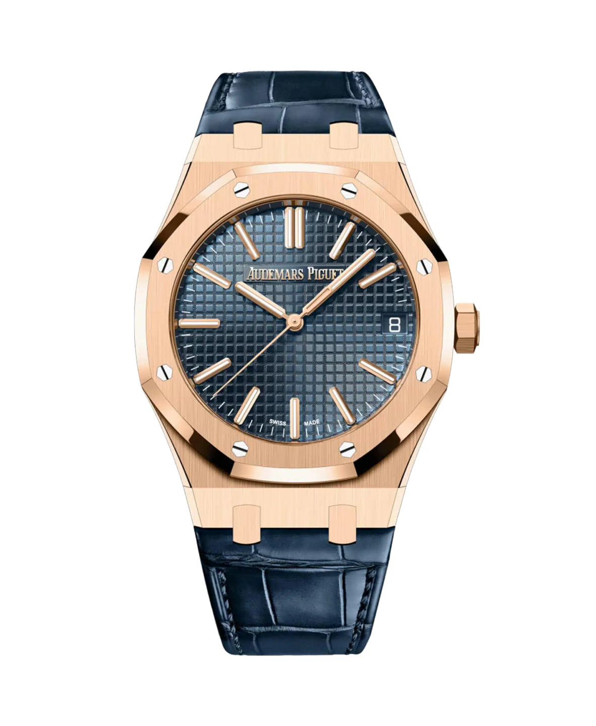 Audemars Piguet Royal Oak 15510OR.OO.D315CR.02 Blue 41mm Leather Rose Gold