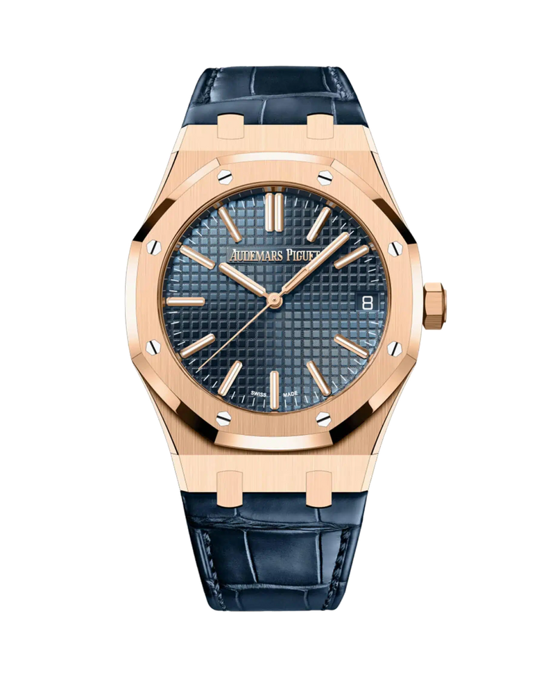 Audemars Piguet Royal Oak 15510OR.OO.D315CR.02 Blue 41mm Leather Rose Gold