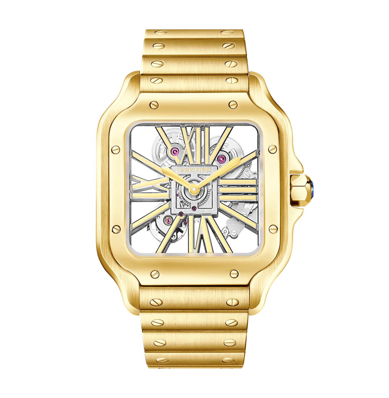 Cartier Santos de Cartier Large WHSA0042 Skeleton 40mm Yellow Gold